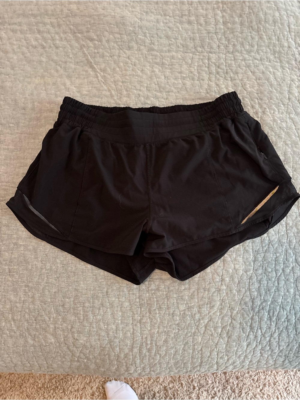 lululemon athletica Black Women's Athletic Shorts with Side Vents